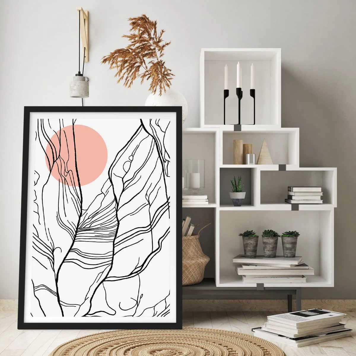 Poszter fehér keretben - Gallyak hálójában - 61x91 cm