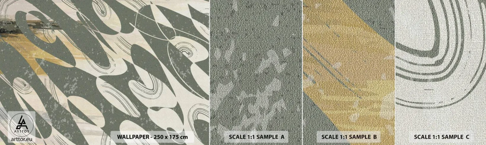 Fotótapéta Minta Premium Canvas - Ritmikus absztrakció - Absztrakció, Modern, Idős - 100x30 cm