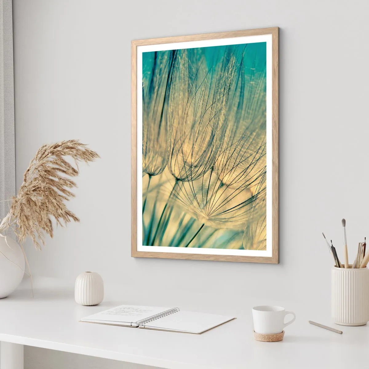 Poszter világos tölgy keretben - A szélre várva - 70x100 cm