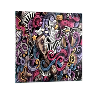 Üveg kép - Bonyolult dallam - 50x50 cm