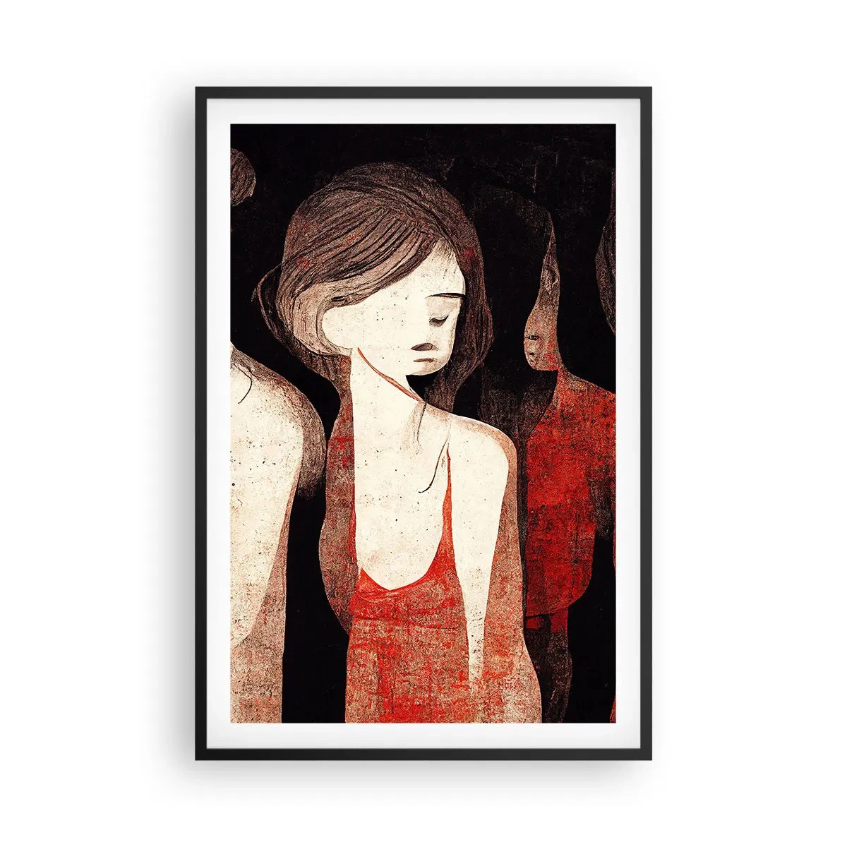 Poszter fehér keretben - A sötétség madonnái - 61x91 cm