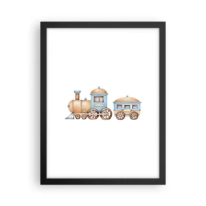 Poszter fehér keretben - Az állomáson állva... - 30x40 cm