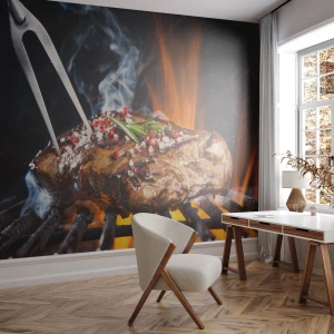 Öntapadós Fotótapéta Deluxe Sticker - Lédús és illatos - Gasztronómia, steak, Grill - 100x70 cm