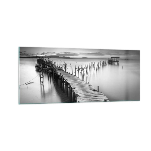 Üveg kép - Egy elfeledett part békéje - 100x40 cm