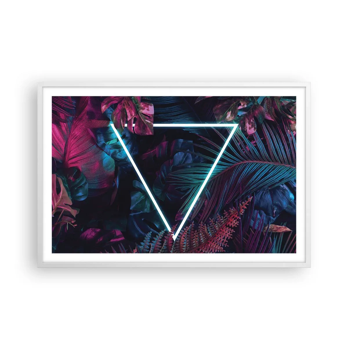 Poszter fekete keretben - Disco stílusú kert - 91x61 cm