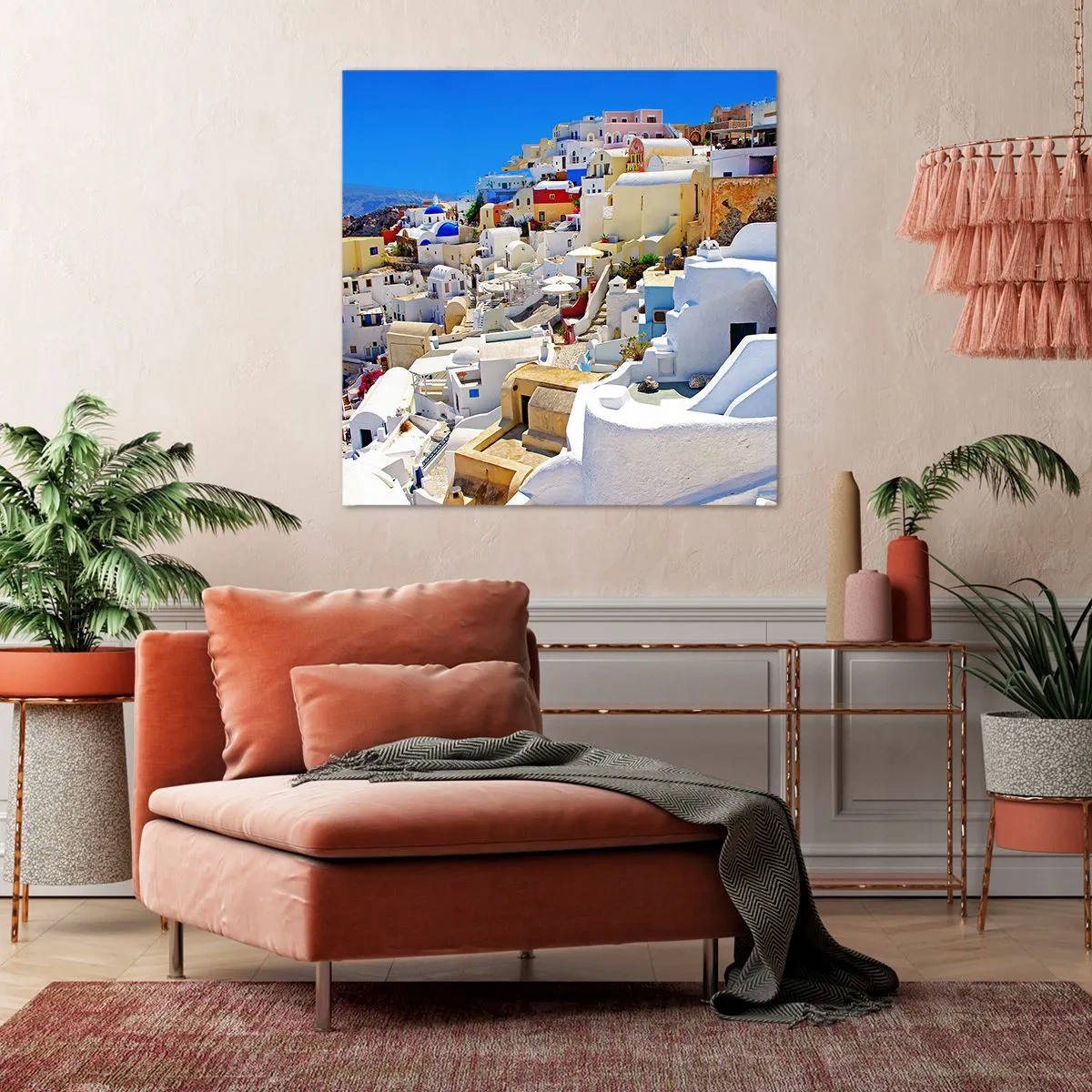 Vászonkép - Álom a görög nyárról - 70x70 cm