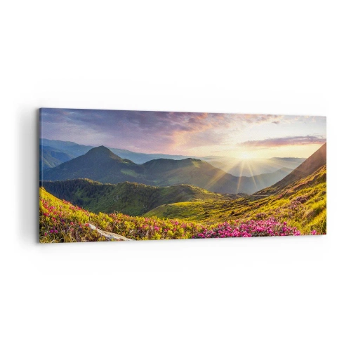 Vászonkép - A Hegyi reggeli frissesség - 120x50 cm