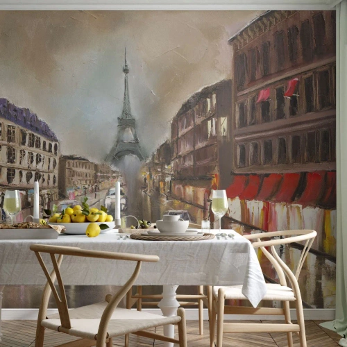 Fotótapéta Premium Sand - Csak ő számít - Eiffel-torony, Város, Párizs - 250x175 cm