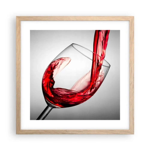 Poszter világos tölgy keretben - Szín - mozgás - hang - 40x40 cm