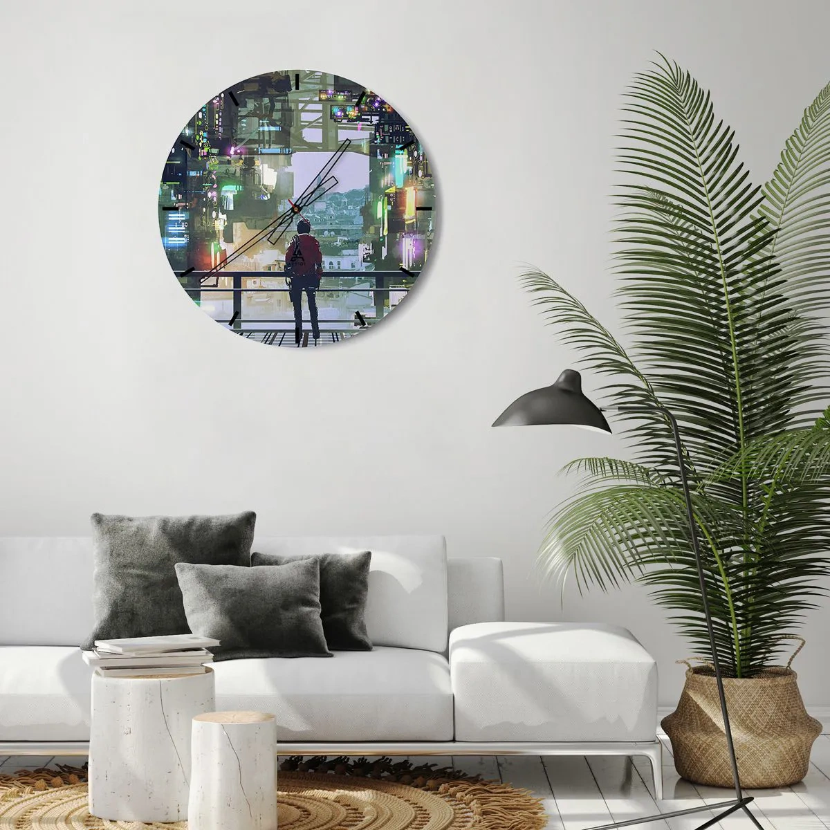 Falióra, Óra - Két világ - 30x30 cm