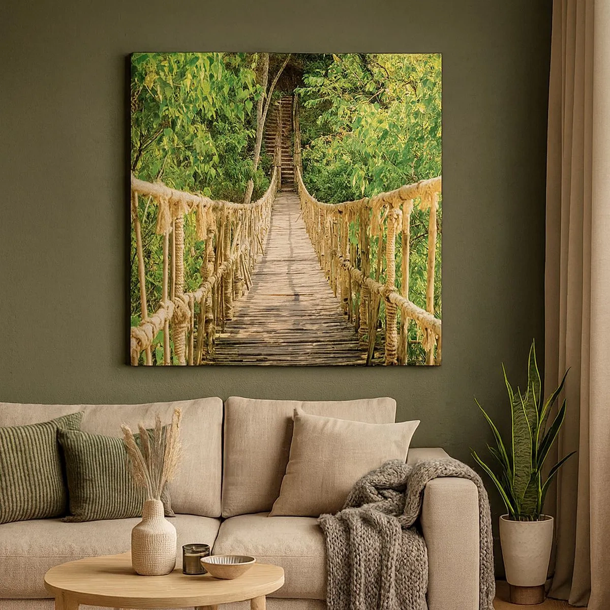 Vászonkép - Zöldben ragadva - 30x30 cm