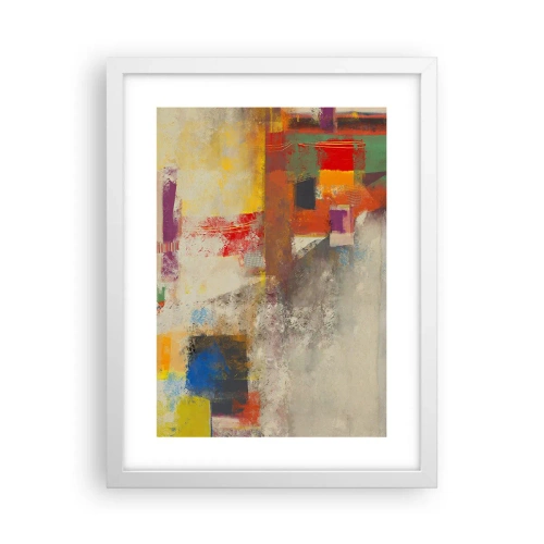 Poszter fekete keretben - Színgeometria - 30x40 cm