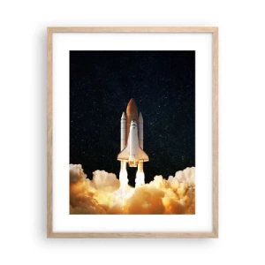 Poszter világos tölgy keretben - Ad astra! - 40x50 cm