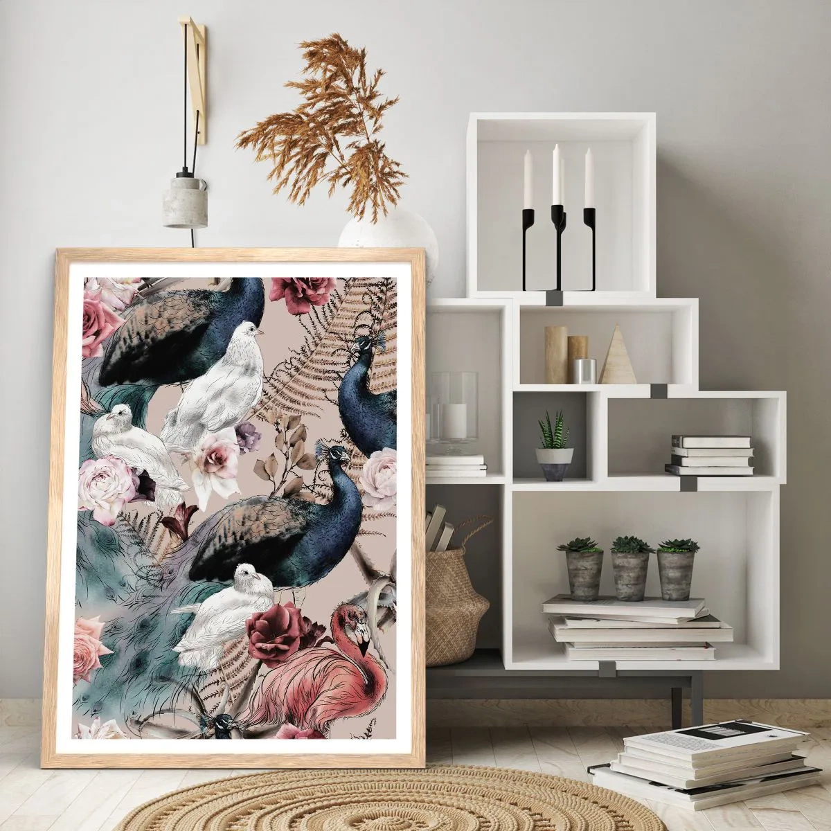 Poszter világos tölgy keretben - A palota kertjében - 70x100 cm