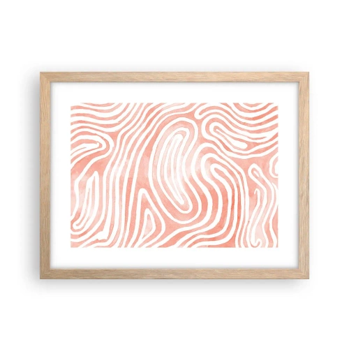 Poszter világos tölgy keretben - Egy korall labirintusban - 40x30 cm