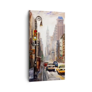 Vászonkép - New York – esőben is színes - 45x80 cm