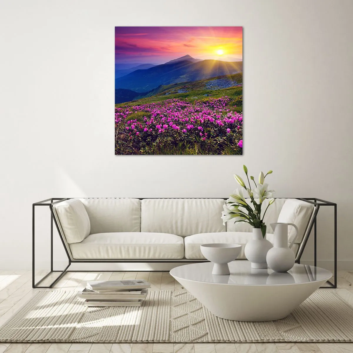 Üveg kép - … És körülötte hegyi fenyő és gyógynövények illata - 50x50 cm