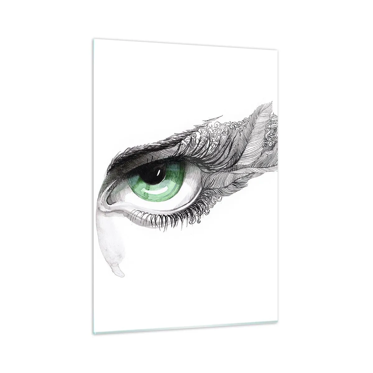 Üveg kép - Gyönyörű és támadásra kész - 50x70 cm