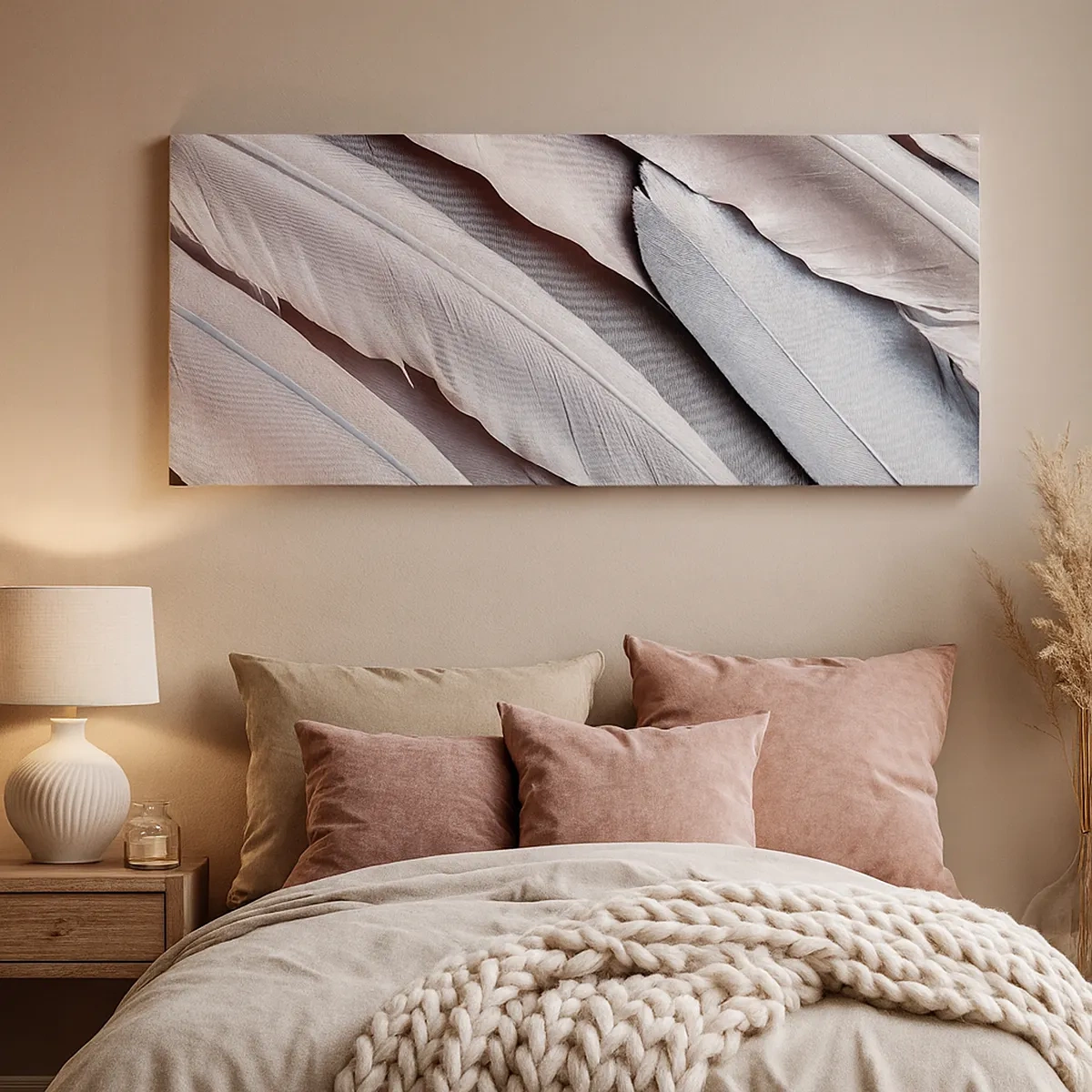 Vászonkép - Rózsaszín ezüstben - 30x30 cm