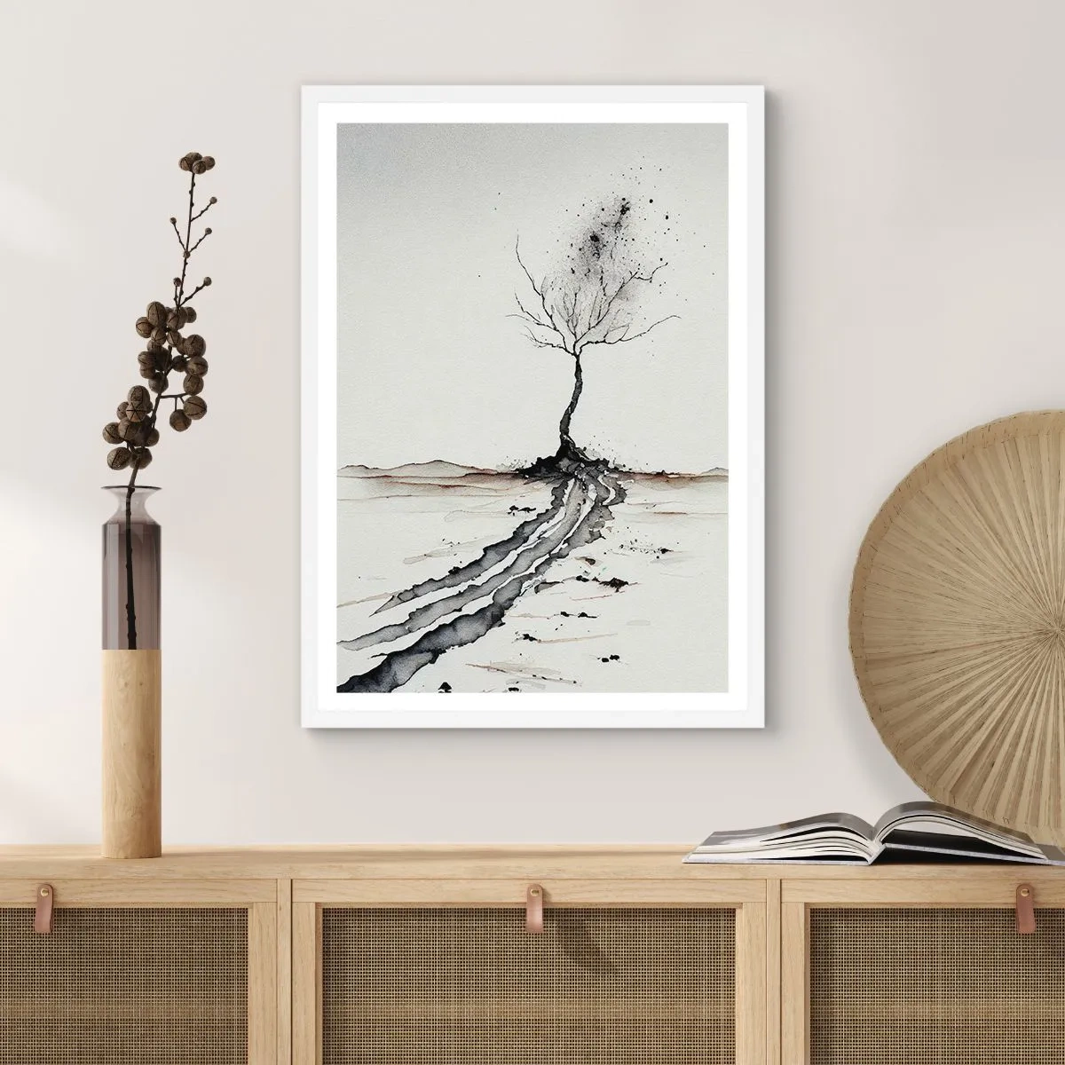Poszter fekete keretben - Téli melankólia - 50x70 cm