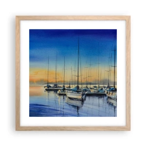 Poszter világos tölgy keretben - Egy szép nap vége - 40x40 cm