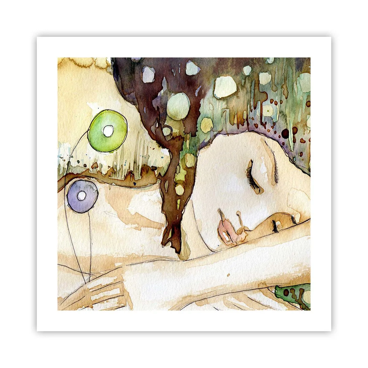 Poszter - Smaragd-ibolya álom - 50x50 cm