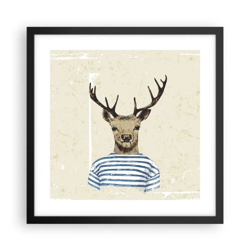 Poszter fehér keretben - Mert szeretem a csíkos pólókat! - 40x40 cm