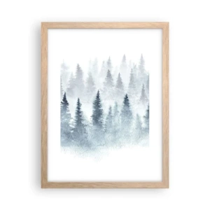 Poszter világos tölgy keretben - Ködbe burkolózva - 30x40 cm