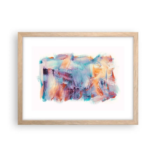 Poszter világos tölgy keretben - Színes rendetlenség - 40x30 cm
