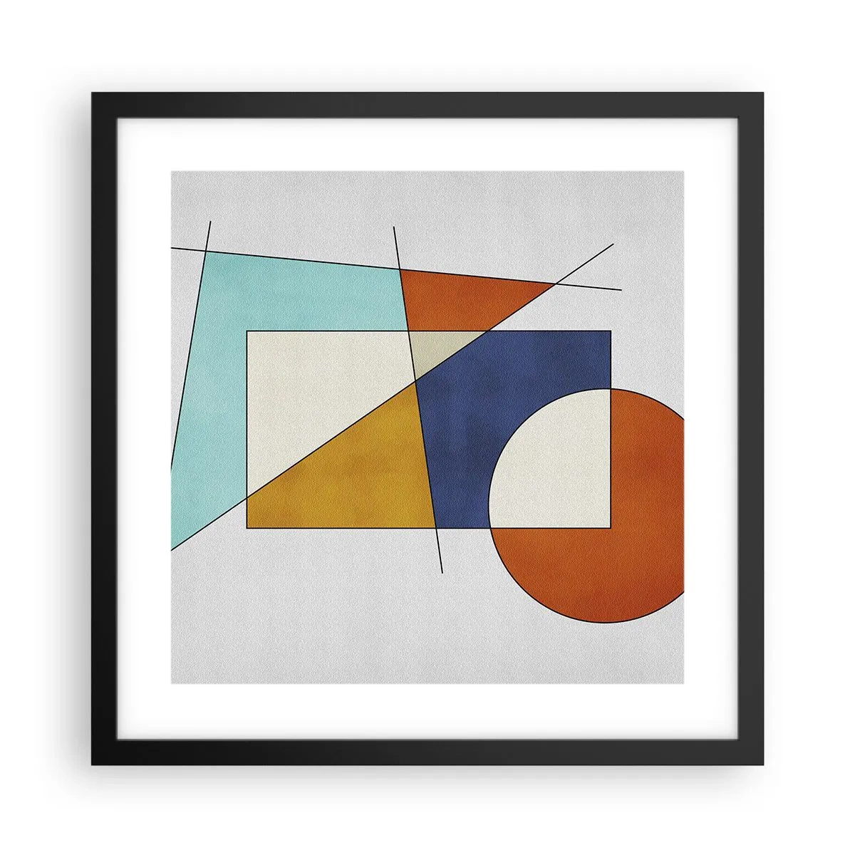 Poszter fehér keretben - Absztrakció: modernista szórakozás - 40x40 cm