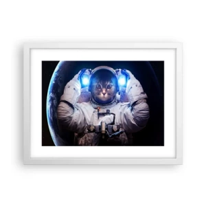 Poszter fekete keretben - Houston, baj van - 40x30 cm