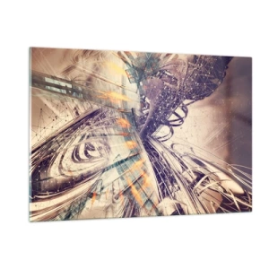 Üveg kép - Nagy rohanásban - 120x80 cm