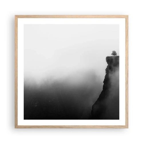 Poszter világos tölgy keretben - A világ peremén - 60x60 cm