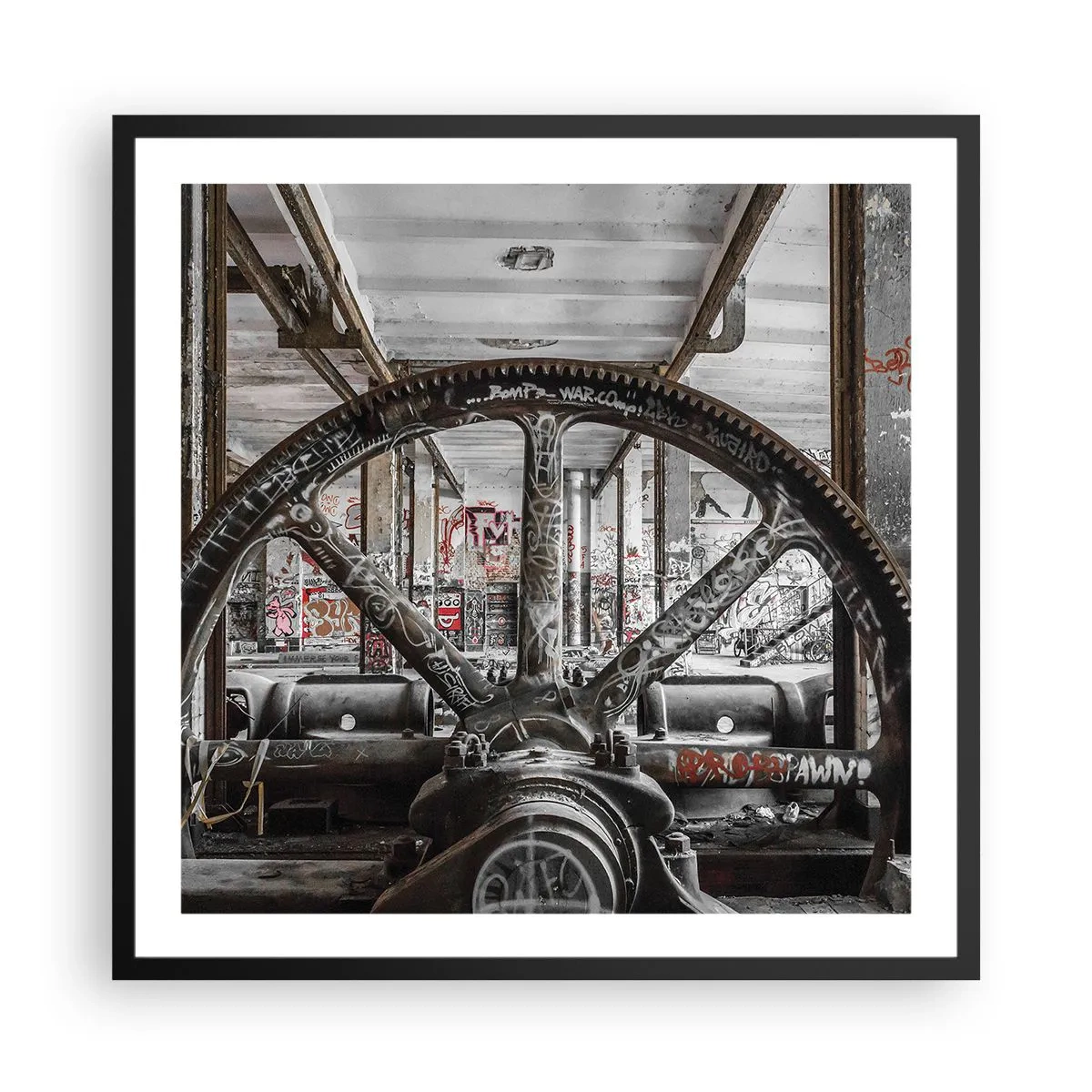 Poszter fehér keretben - A gyár titkos élete - 60x60 cm