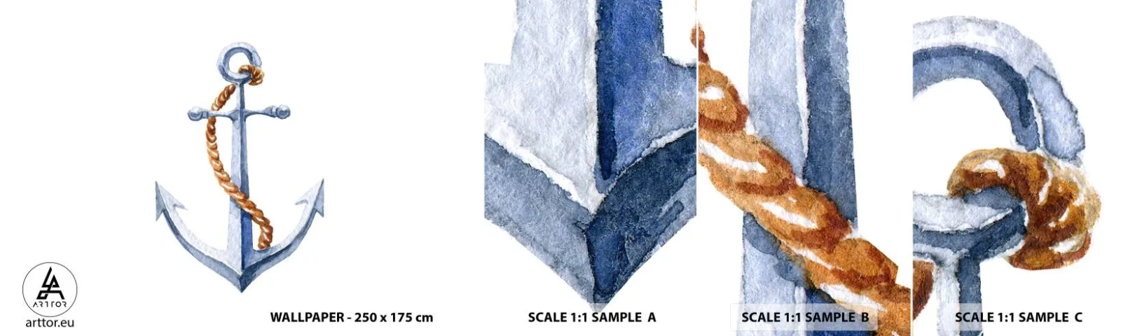 Fotótapéta Minta Öntapadós Deluxe Sticker - Ó kaland! - Horgony, Hobbi, vitorlázás - 100x30 cm