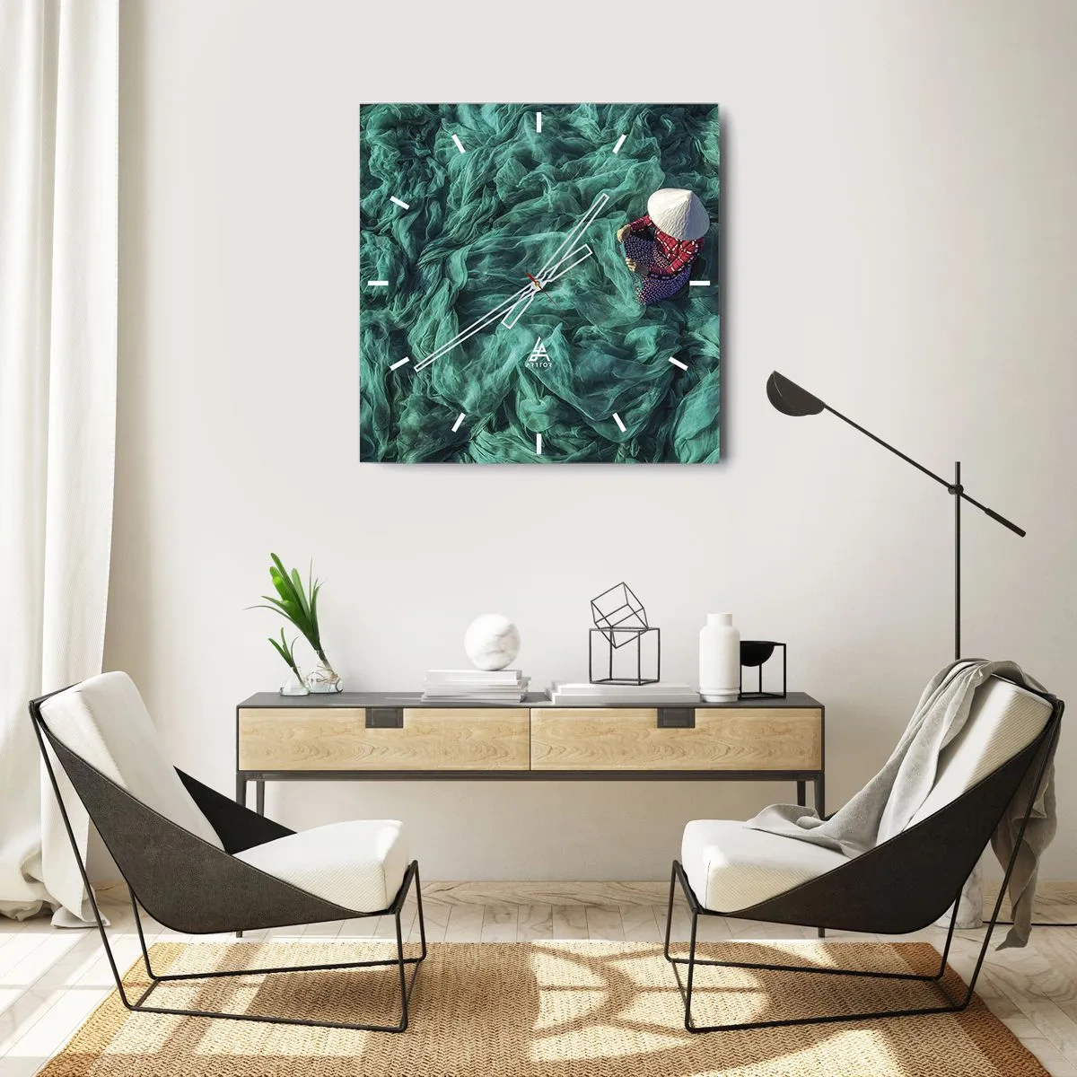Falióra, Óra - A hálók tengerében - 30x30 cm