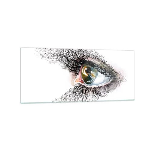 Üveg kép - Nézz egyenesen a lélekbe - 120x50 cm