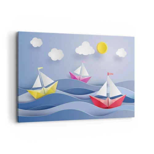 Vászonkép - Ó, milyen jó hintázni a hullámokban - 120x80 cm