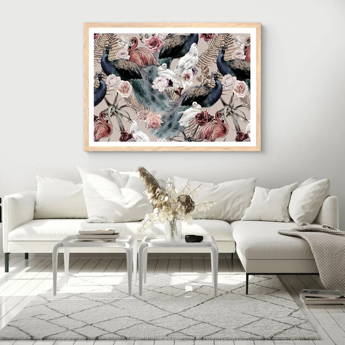 Poszter világos tölgy keretben - A palota kertjében - 40x30 cm