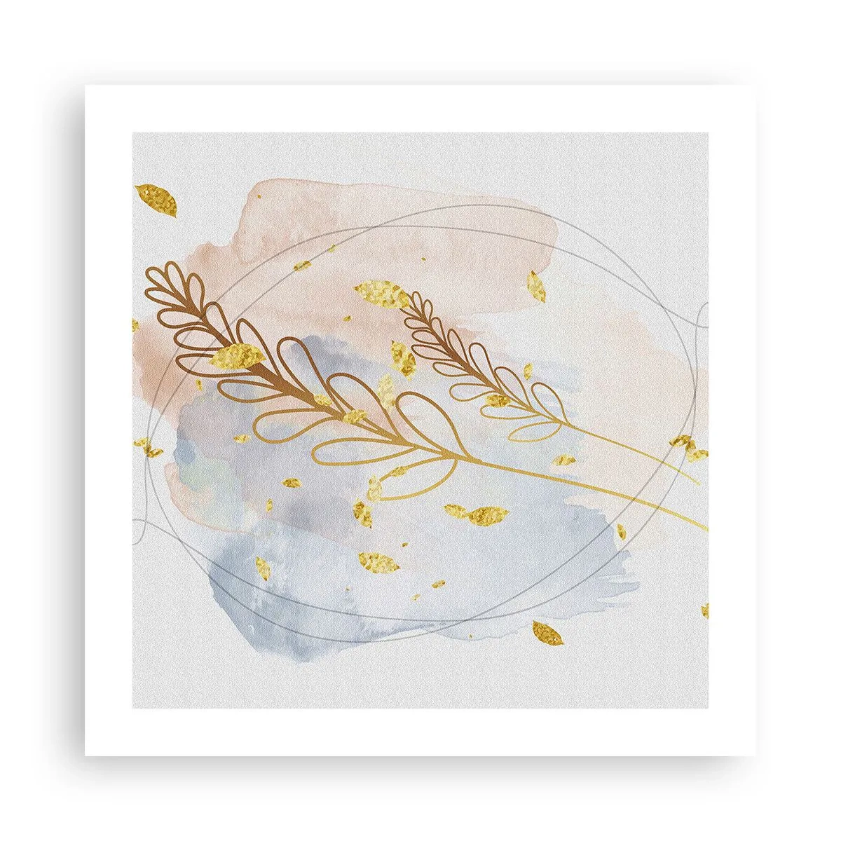 Poszter - Aranyszínű fuvallat - 50x50 cm