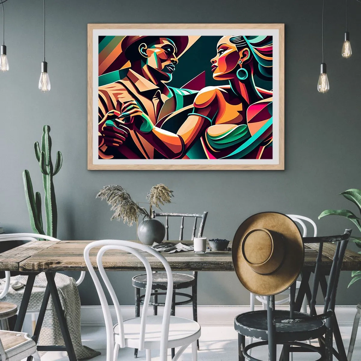 Poszter világos tölgy keretben - A szív ritmusában - 91x61 cm