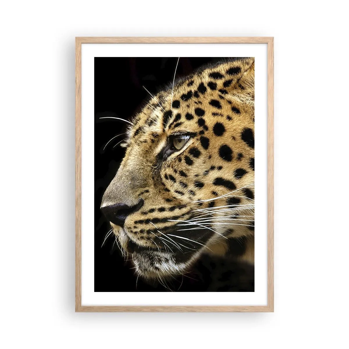 Poszter világos tölgy keretben - Nyugodt, koncentrált, kész - 50x70 cm