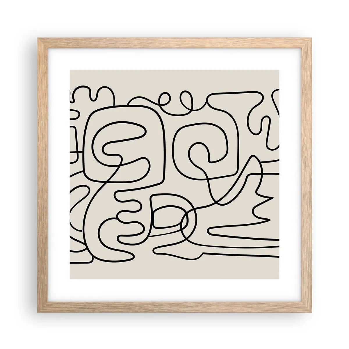 Poszter világos tölgy keretben - A nyomonkövetésben - 40x40 cm