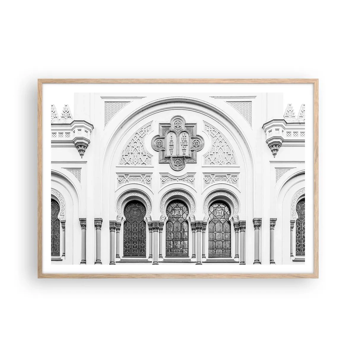 Poszter világos tölgy keretben - A kultúrák határán - 100x70 cm