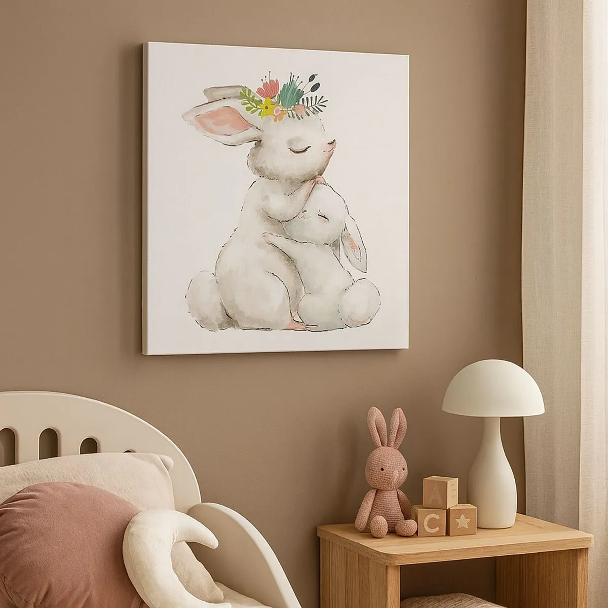 Vászonkép - Nincs olyan, mint anyánál - 30x30 cm