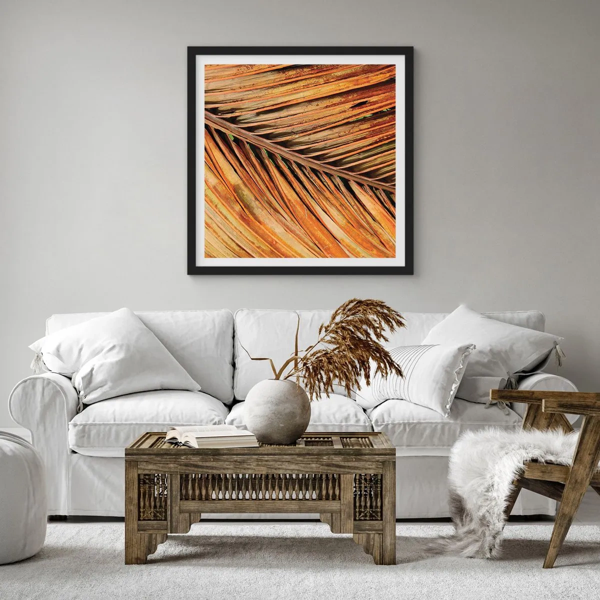 Poszter fehér keretben - Kókusz aranya - 40x40 cm