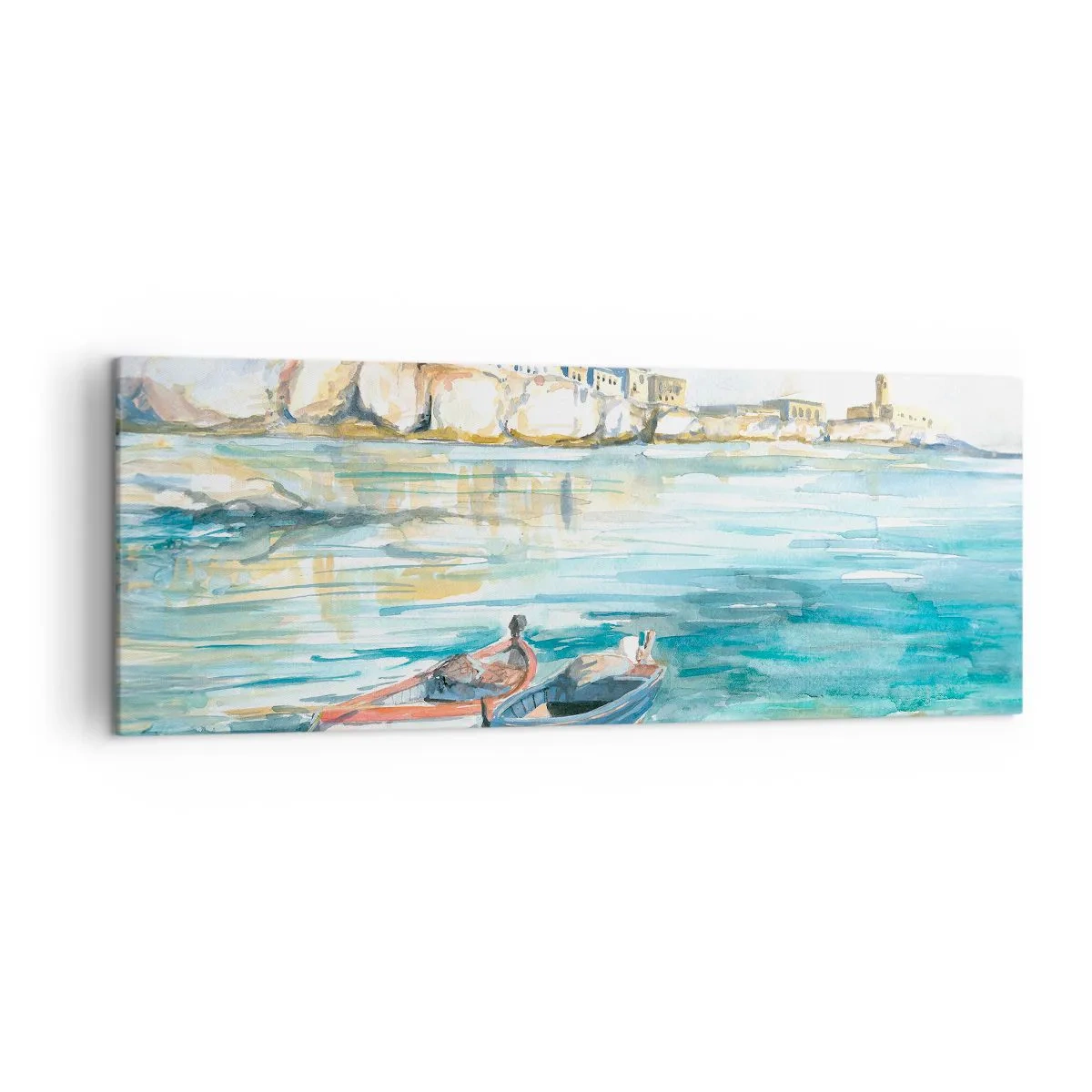 Vászonkép - Tájkép azúrkéken - 140x50 cm
