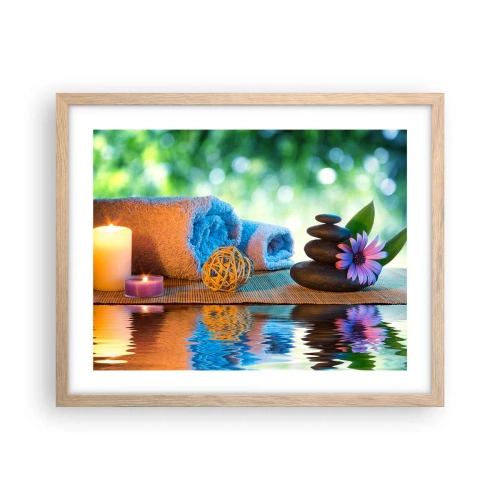 Poszter világos tölgy keretben - Idő a testnek - 50x40 cm