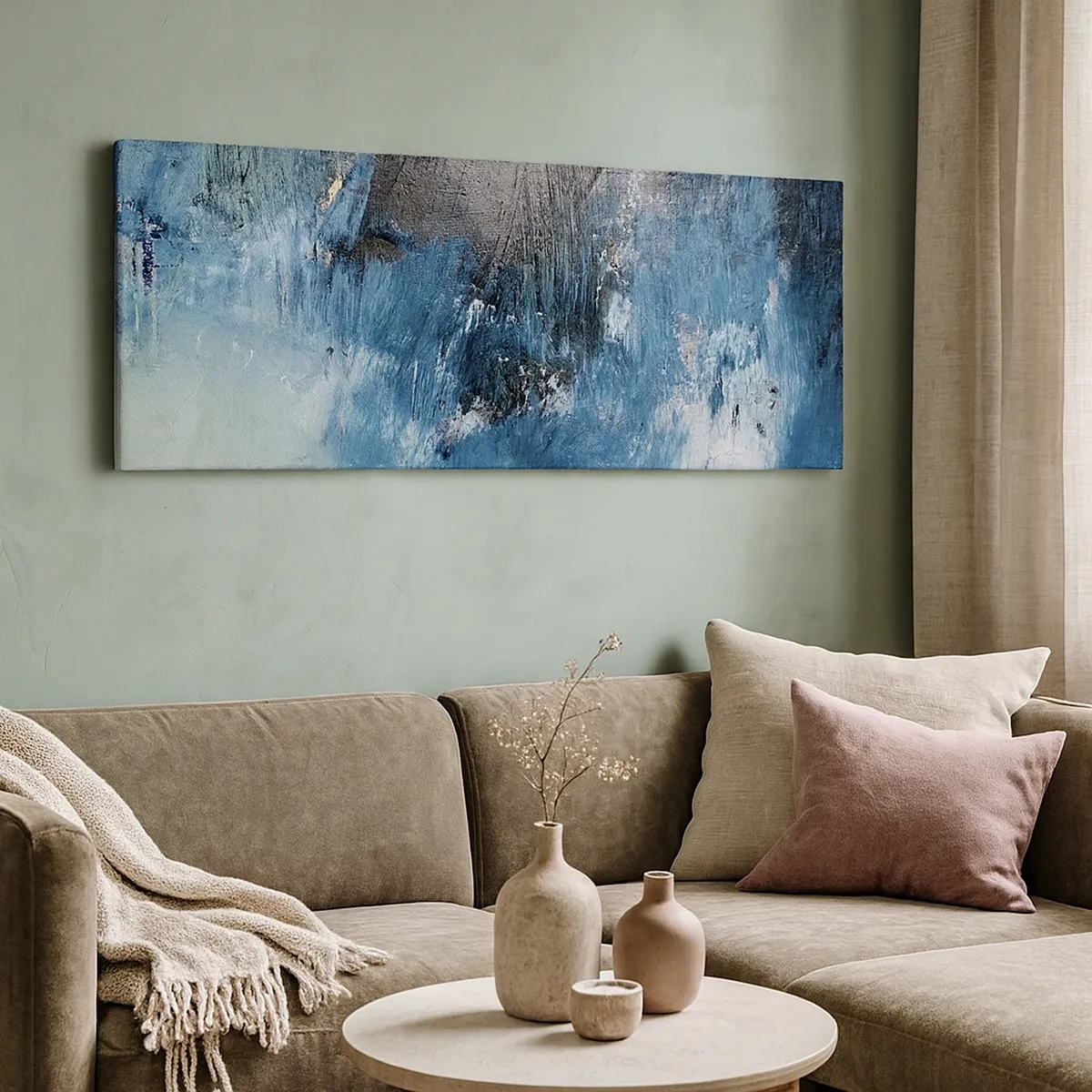 Vászonkép - Kék rapszódia - 30x30 cm