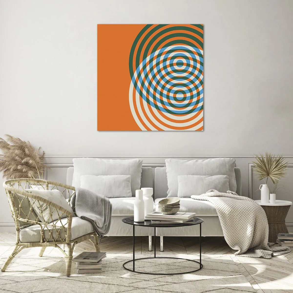 Üveg kép - Absztrakt körkörös variáció - 60x60 cm